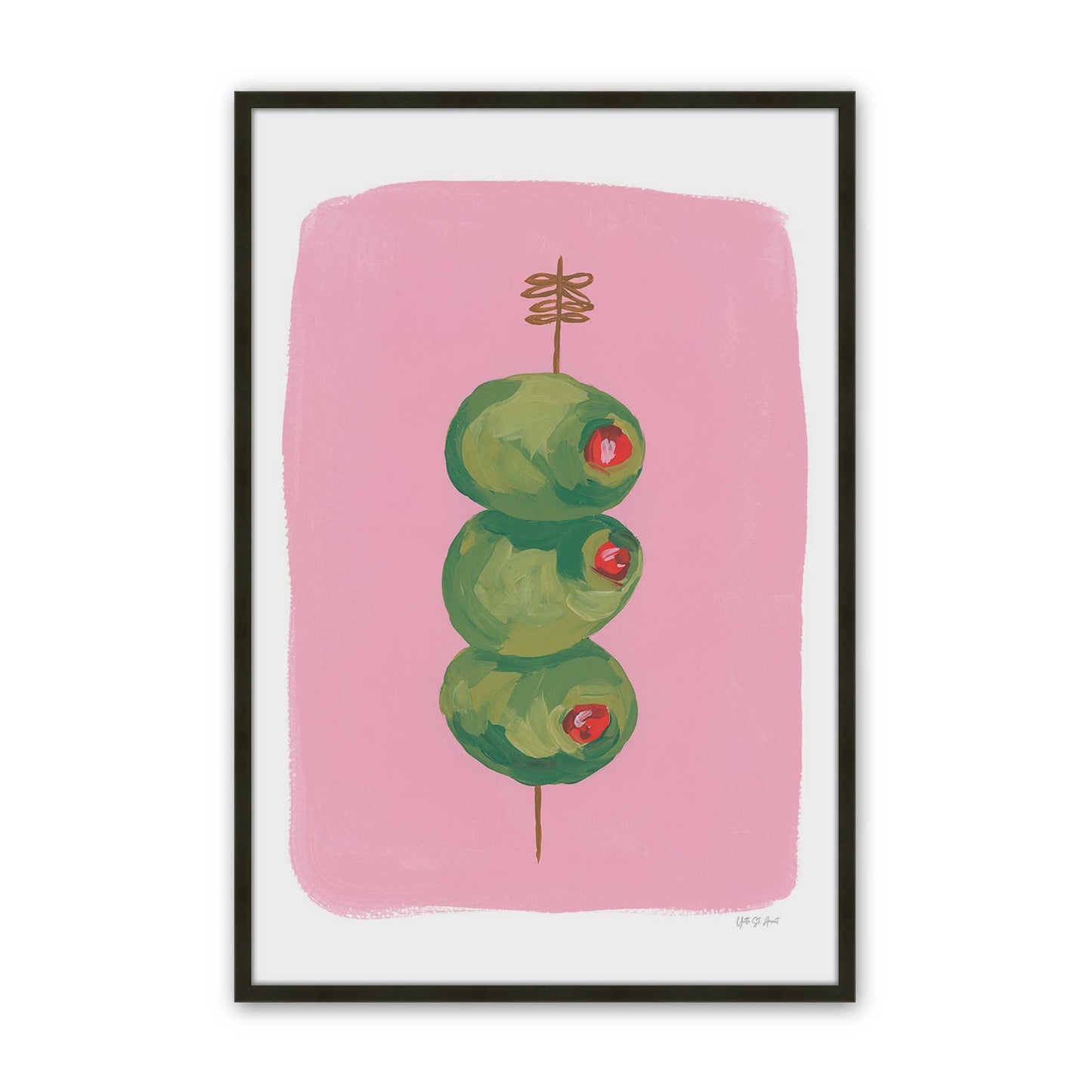 [Color:Satin Black], Picture of art in a Satin Black frame