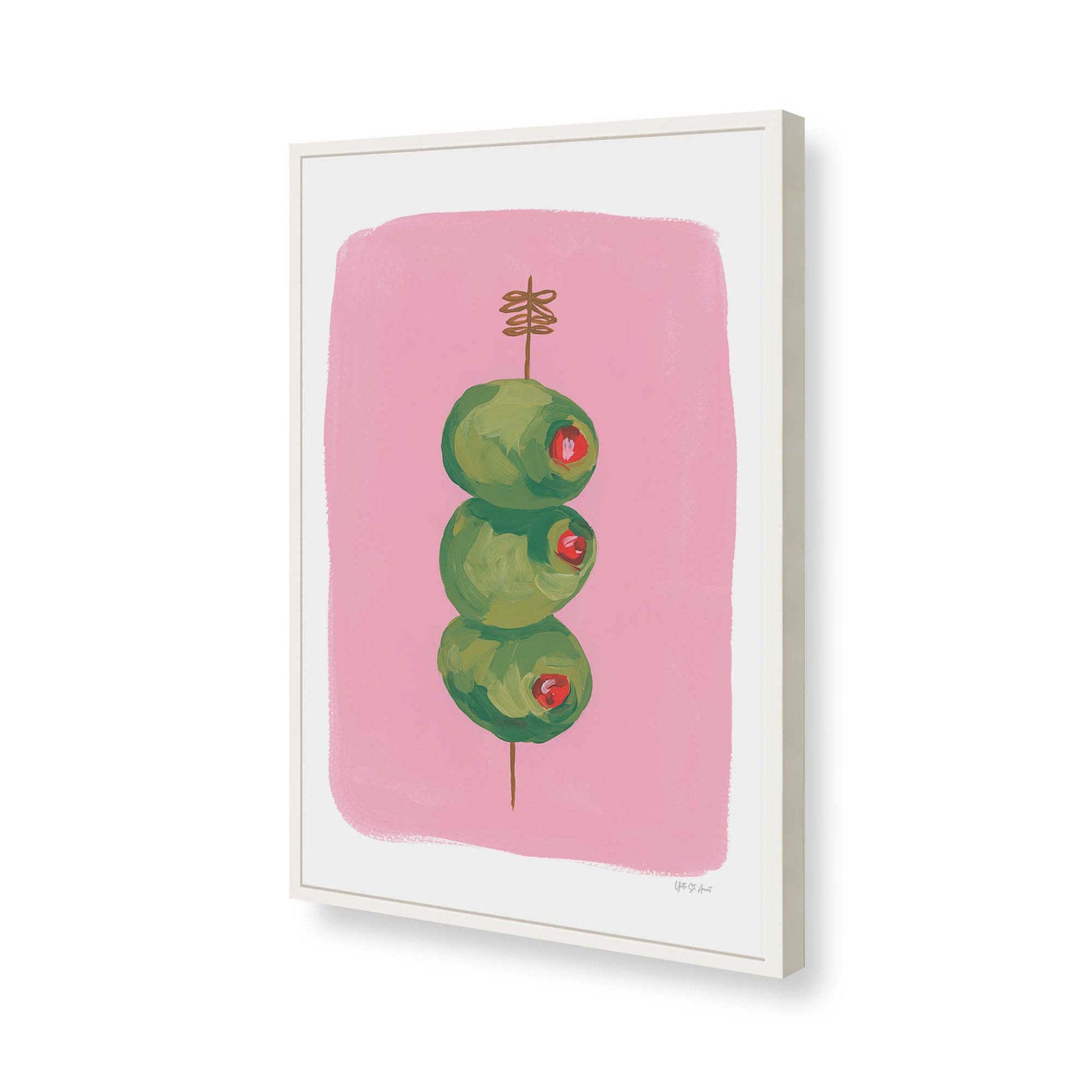 [Color:Opaque White], Picture of art in a Opaque White frame of the corner