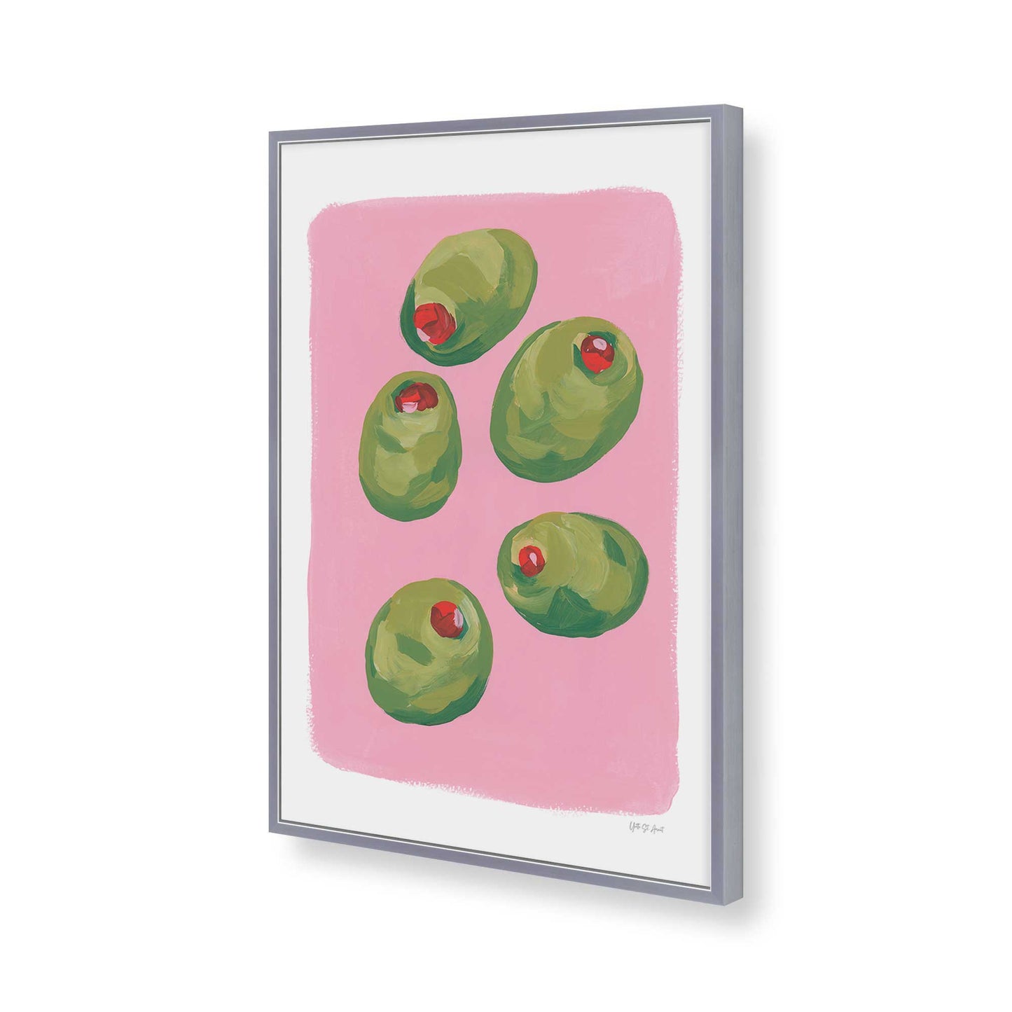 [Color:Polished Chrome], Picture of art in a Polished Chrome frame of the corner