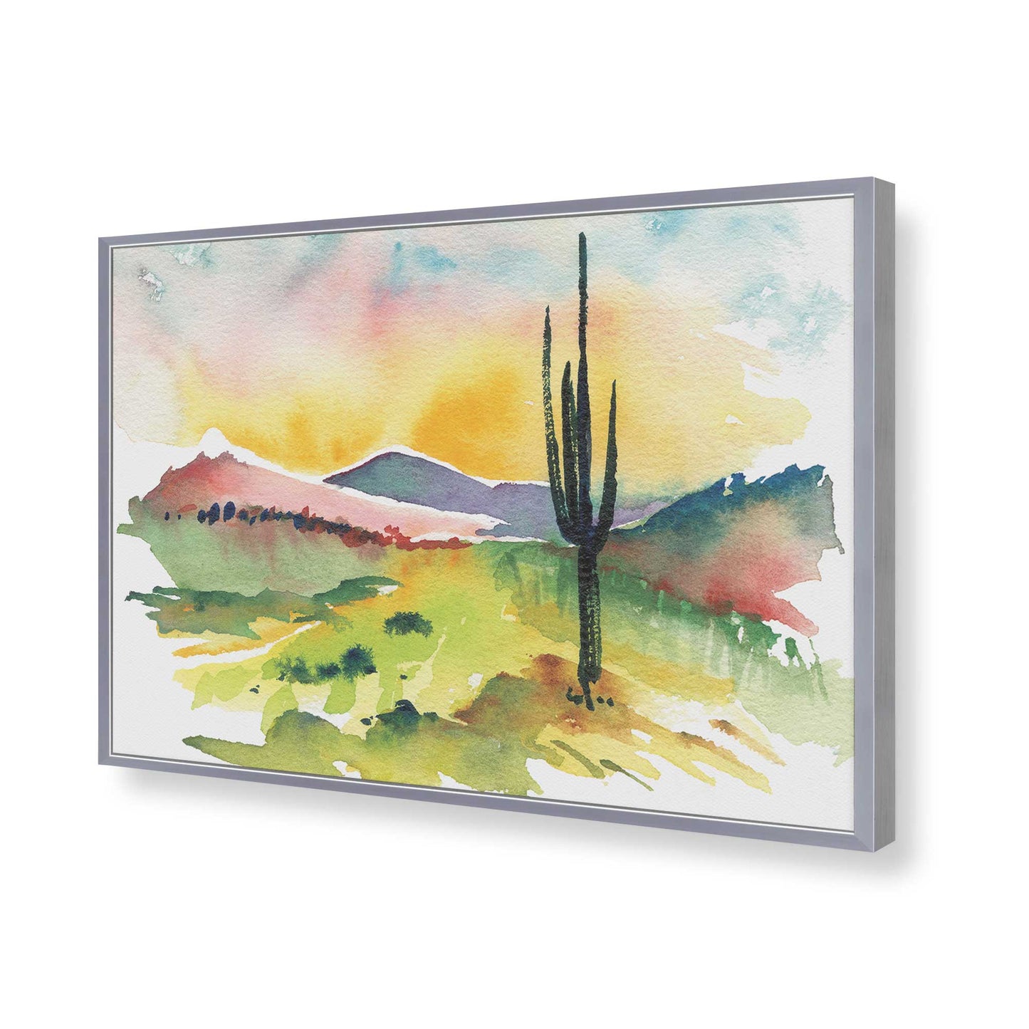 [Color:Polished Chrome], Picture of art in a Polished Chrome frame of the corner