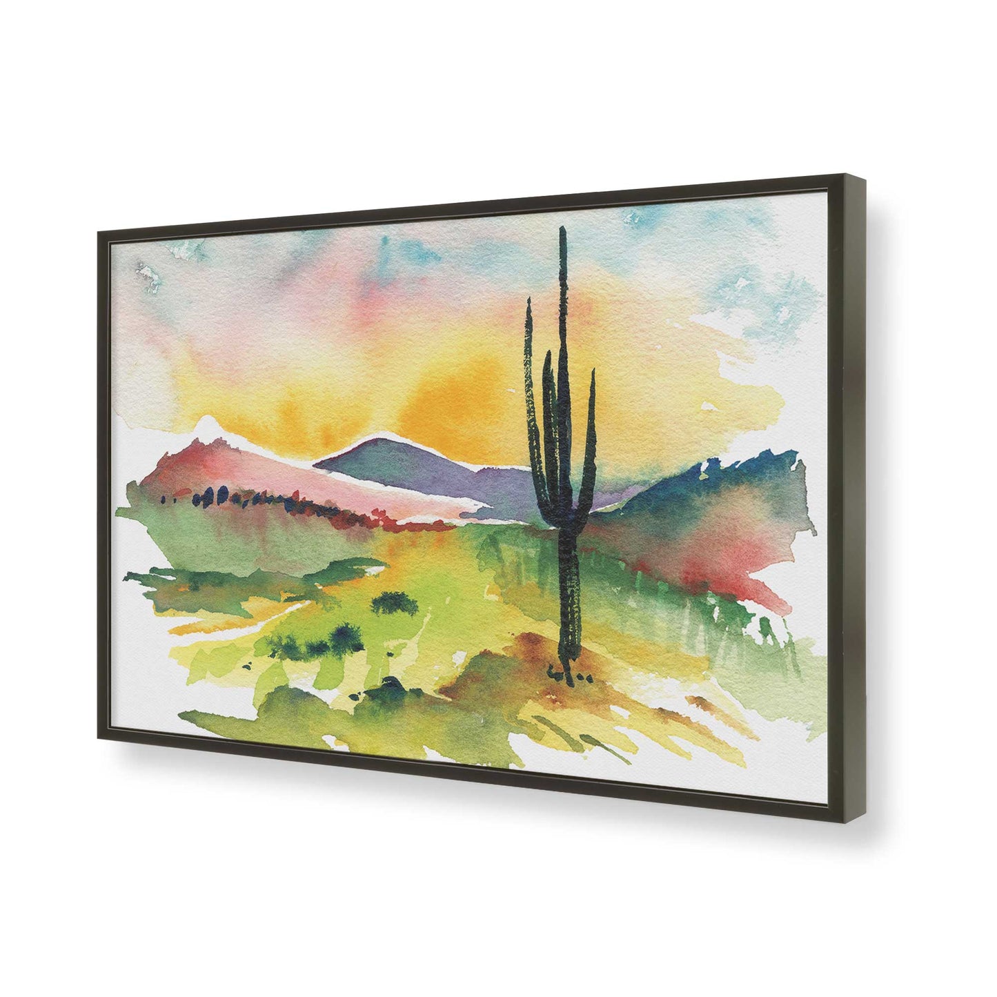 [Color:Satin Black], Picture of art in a Satin Black frame of the corner