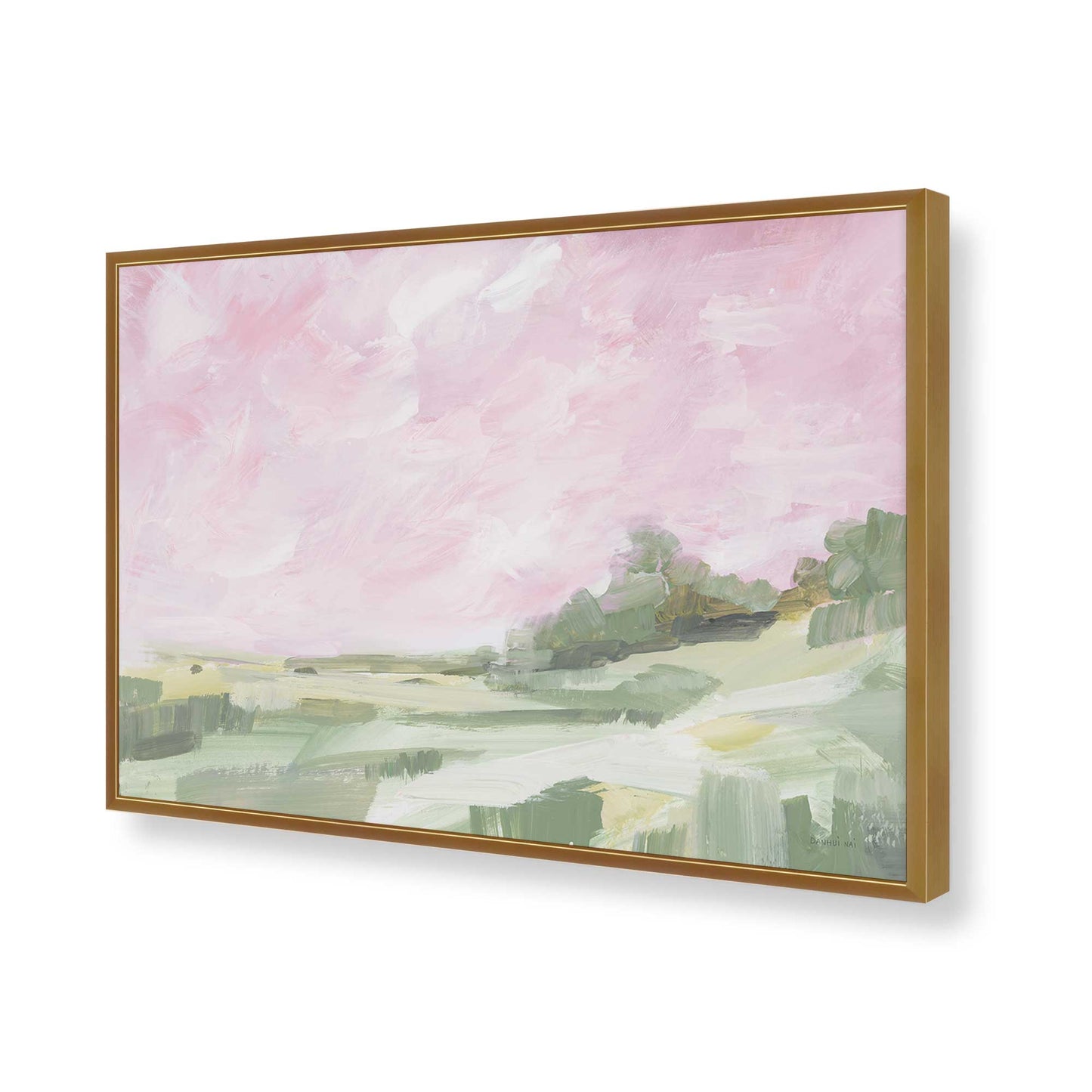 [Color:Polished Gold], Picture of art in a Polished Gold frame of the corner