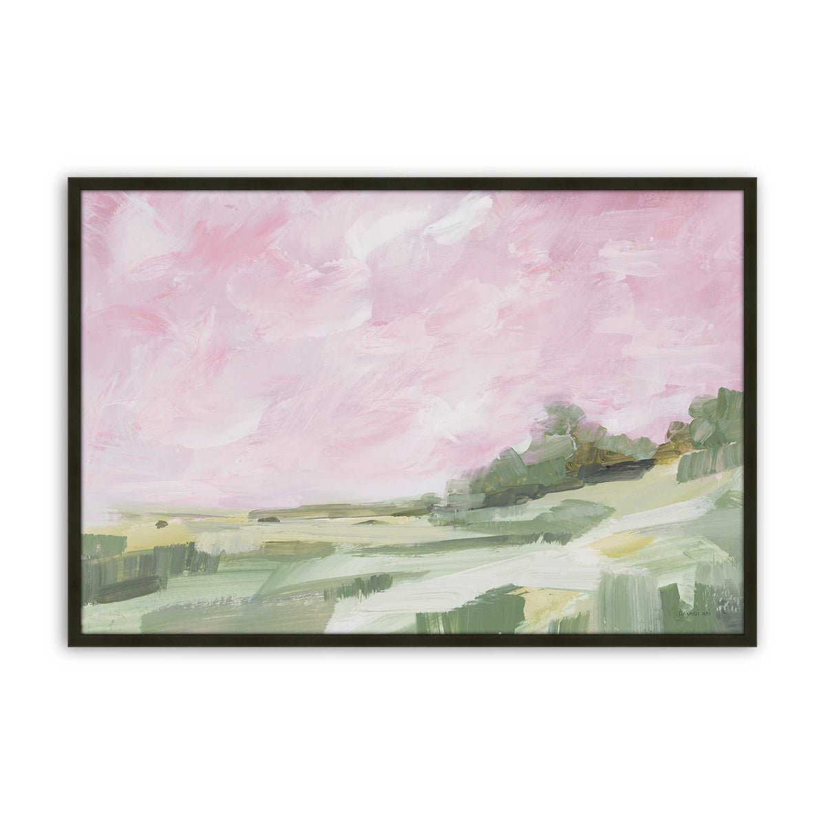 [Color:Satin Black], Picture of art in a Satin Black frame