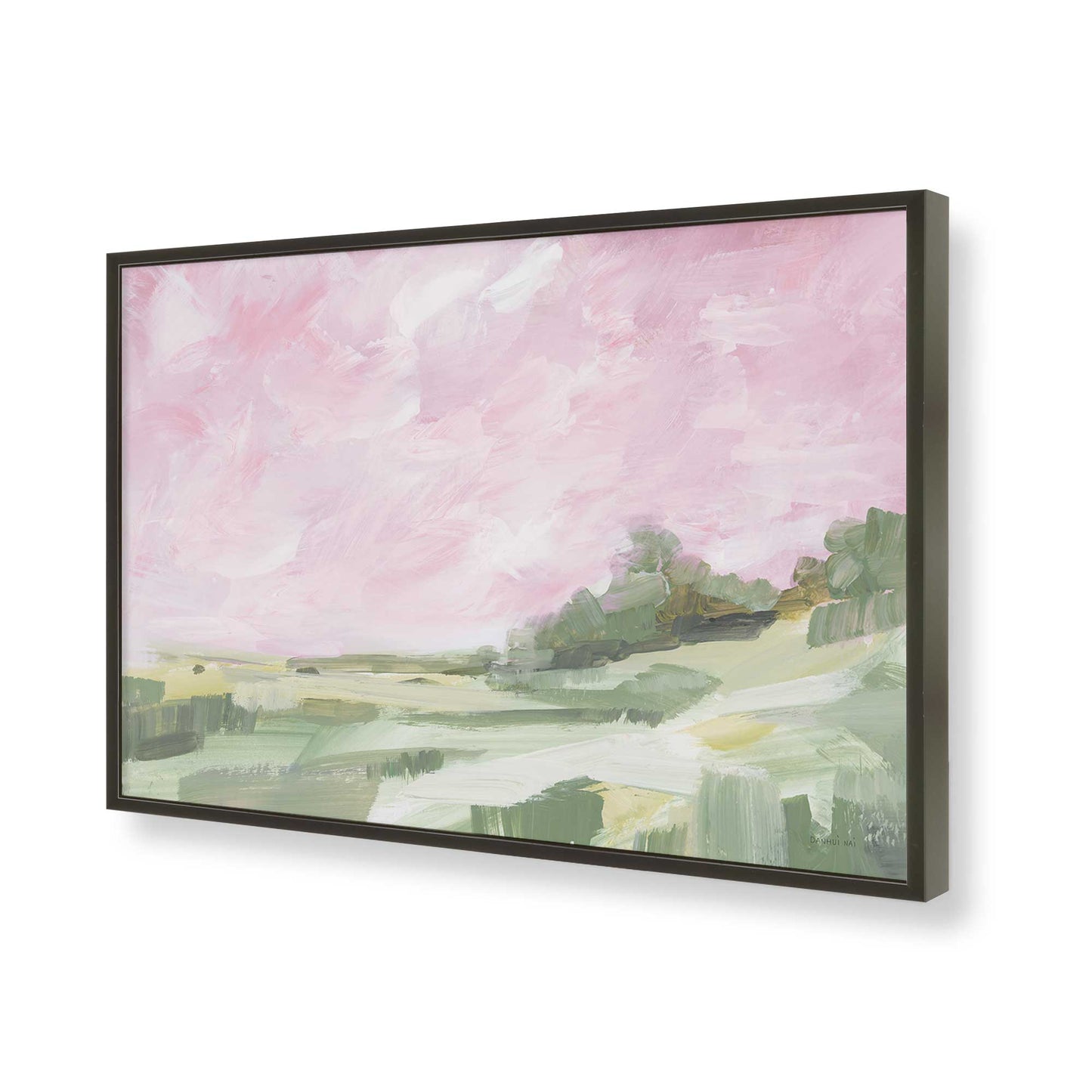 [Color:Satin Black], Picture of art in a Satin Black frame of the corner