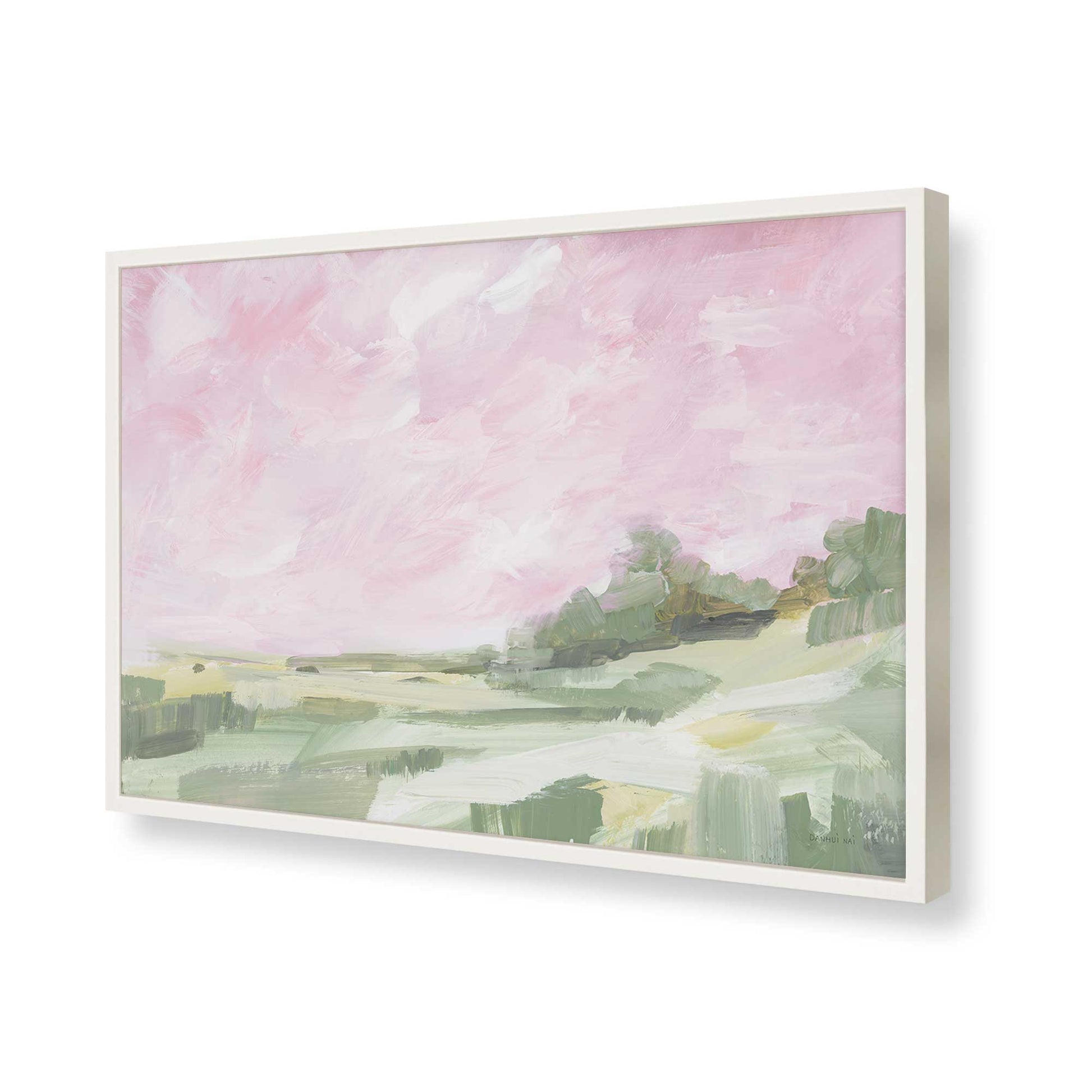 [Color:Opaque White], Picture of art in a Opaque White frame of the corner