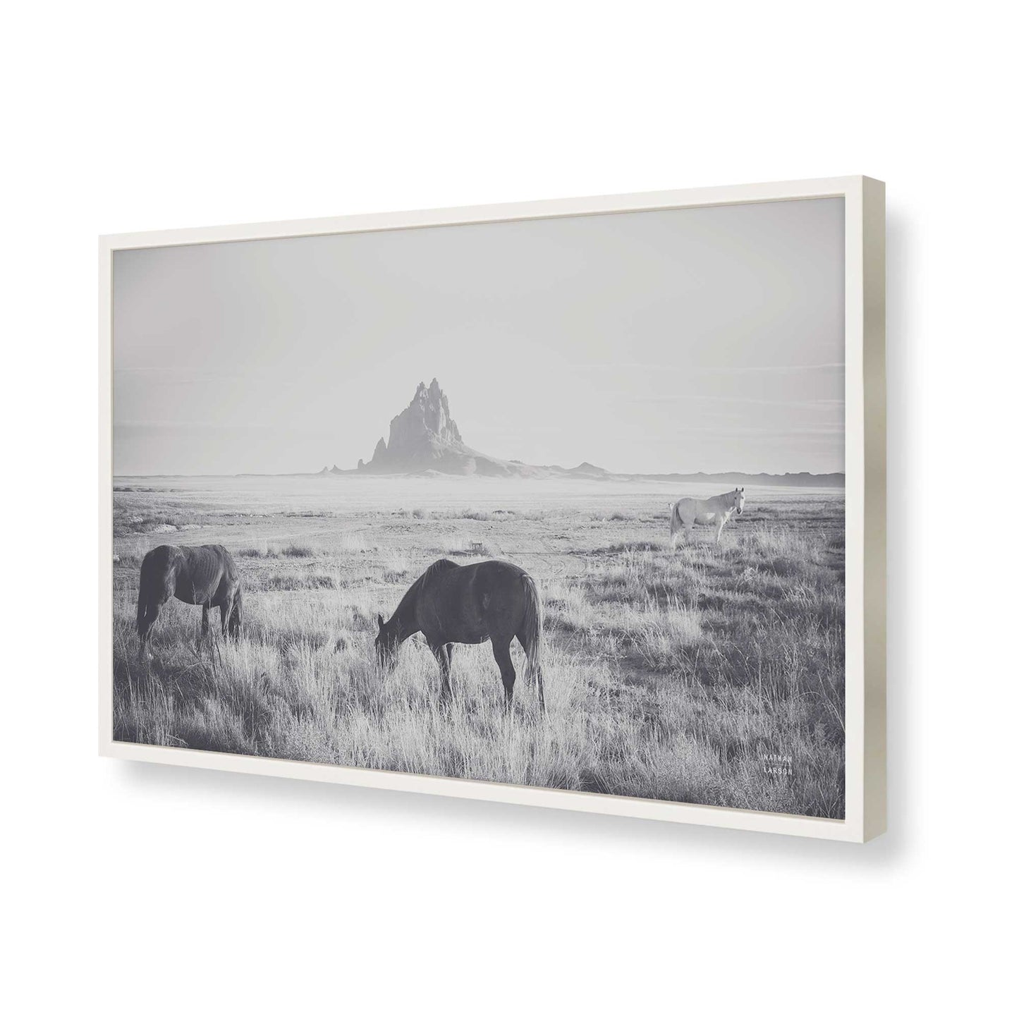 [Color:Opaque White], Picture of art in a Opaque White frame of the corner