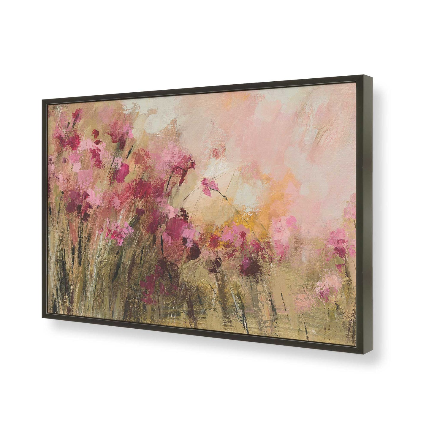 [Color:Satin Black], Picture of art in a Satin Black frame of the corner
