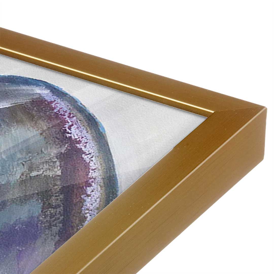 [Color:Polished Gold], Picture of art in a Polished Gold frame at an angle