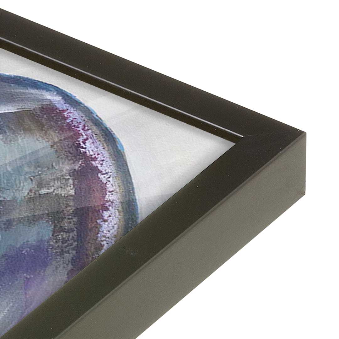 [Color:Satin Black], Picture of art in a Satin Black frame at an angle