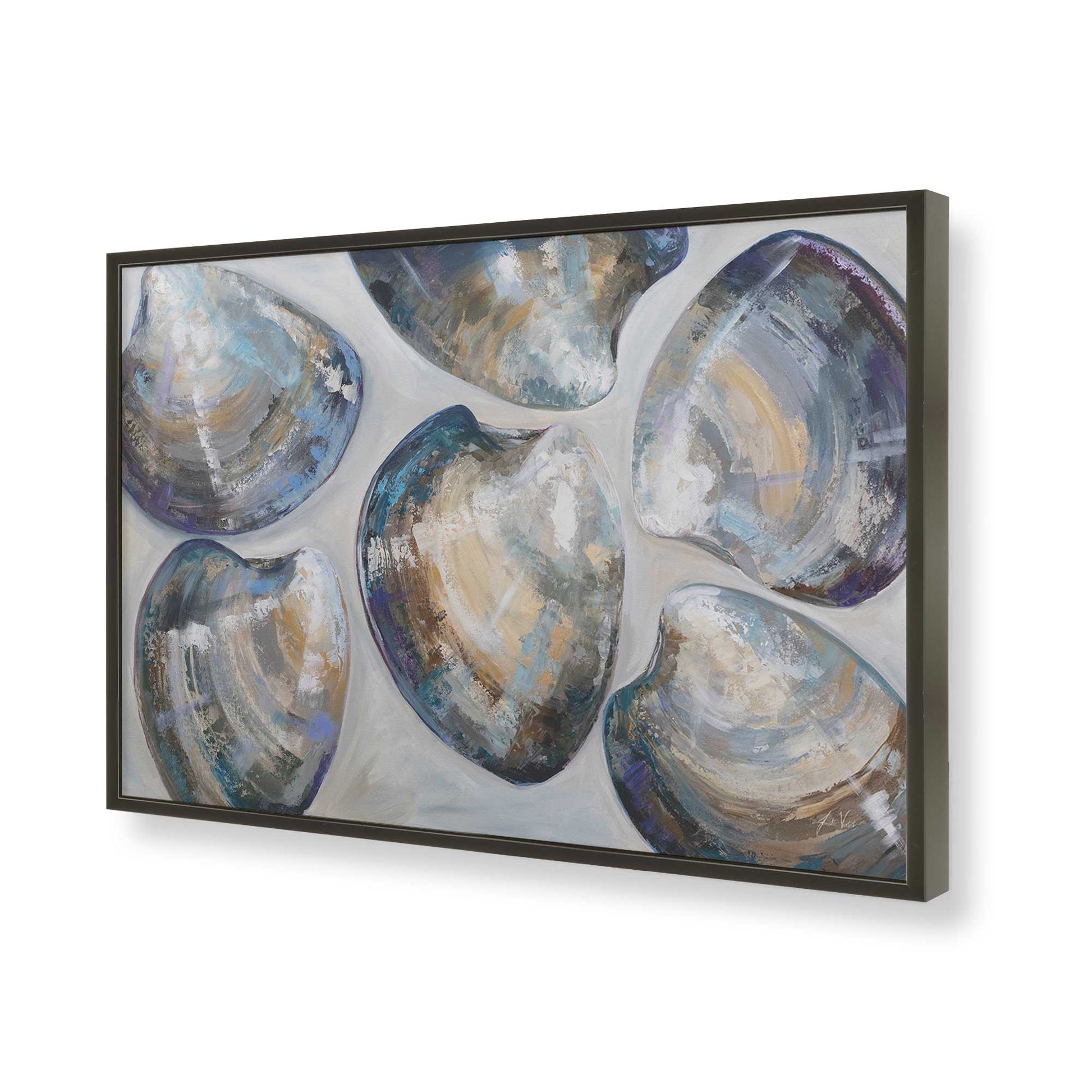 [Color:Satin Black], Picture of art in a Satin Black frame of the corner