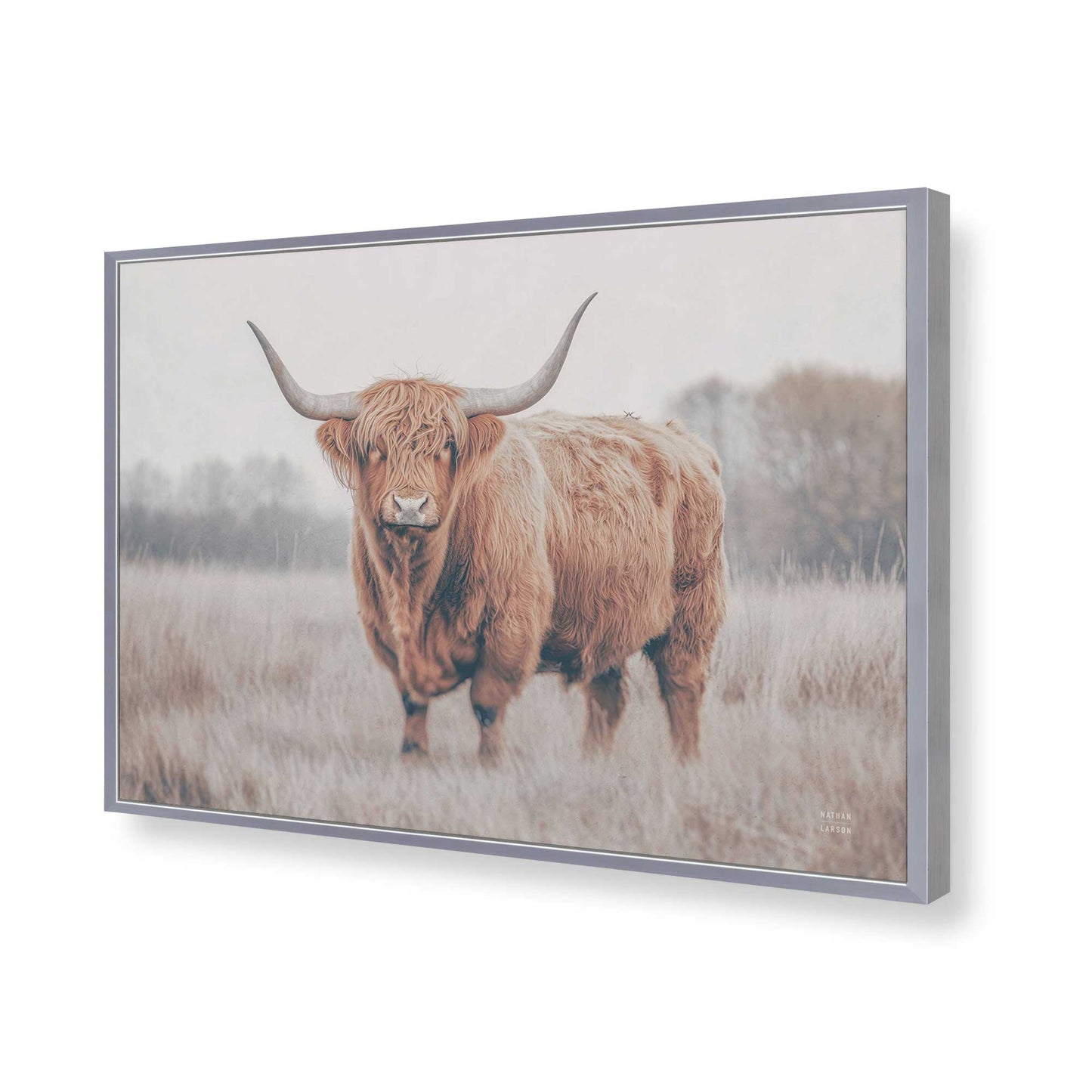 [Color:Polished Chrome], Picture of art in a Polished Chrome frame of the corner
