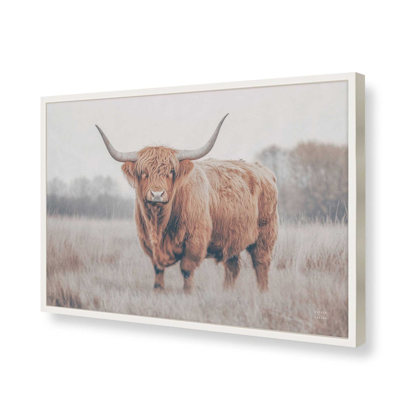 [Color:Opaque White], Picture of art in a Opaque White frame of the corner