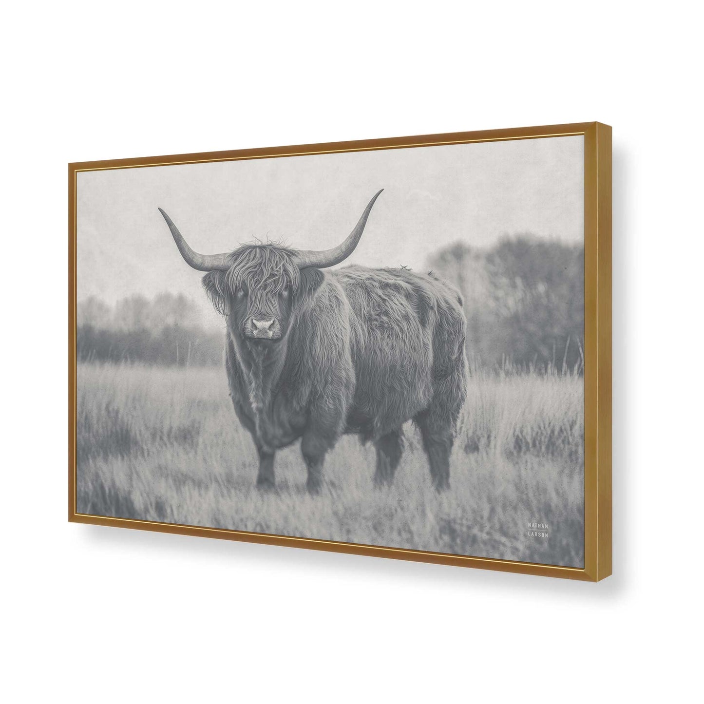 [Color:Polished Gold], Picture of art in a Polished Gold frame of the corner