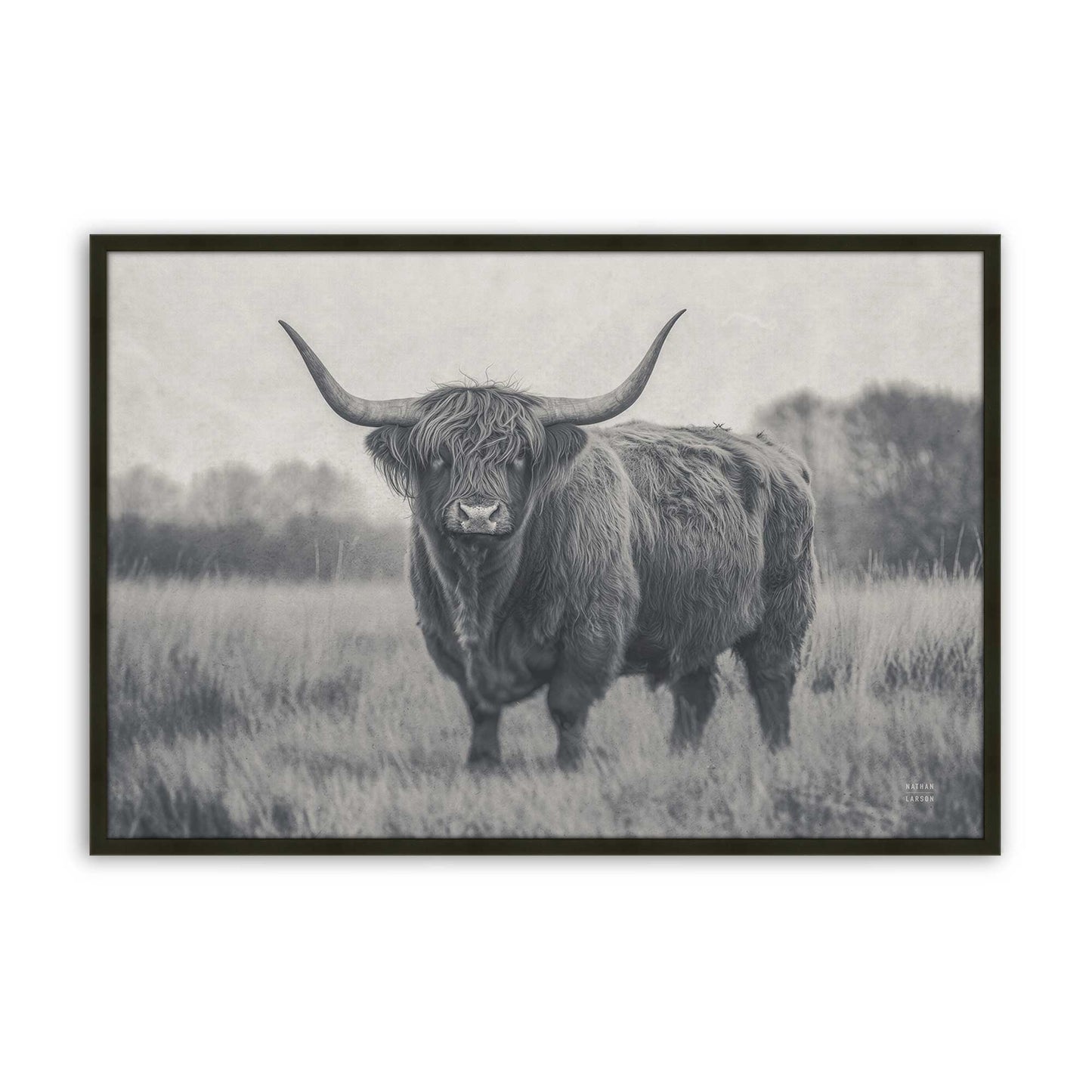 [Color:Satin Black], Picture of art in a Satin Black frame