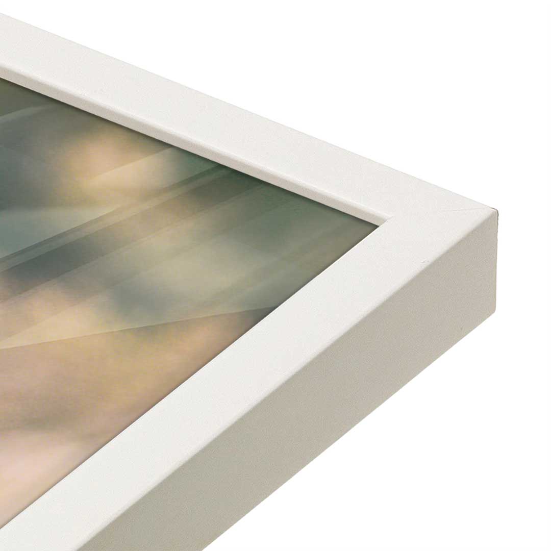 [Color:Opaque White], Picture of art in a Opaque White frame at an angle
