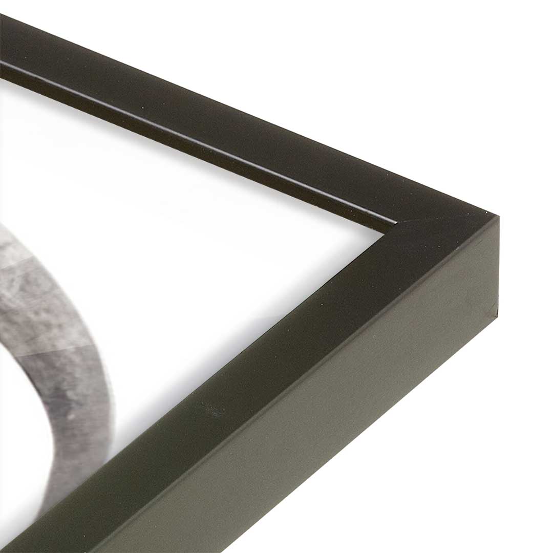 [Color:Satin Black], Picture of art in a Satin Black frame at an angle