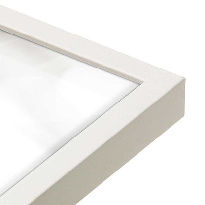 [Color:Opaque White], Picture of art in a Opaque White frame at an angle