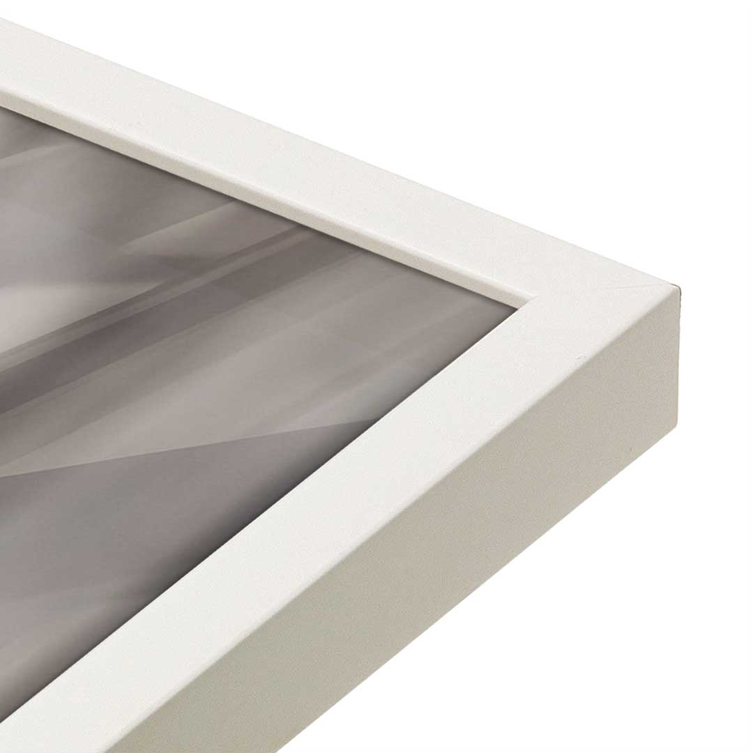 [Color:Opaque White], Picture of art in a Opaque White frame at an angle