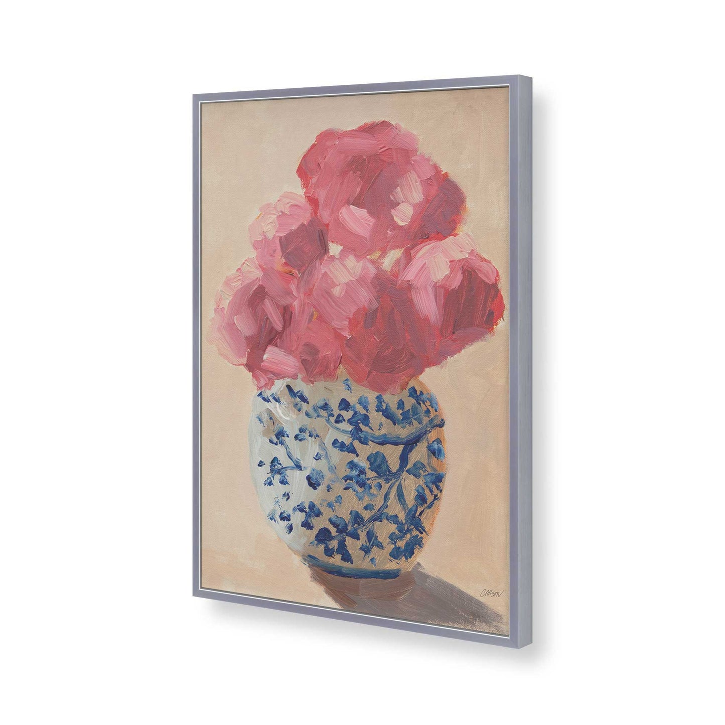 [Color:Polished Chrome], Picture of art in a Polished Chrome frame of the corner
