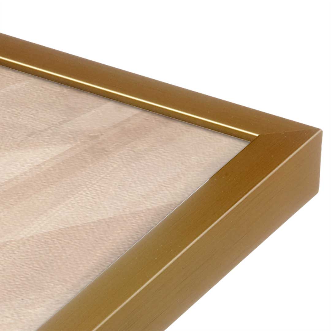 [Color:Polished Gold], Picture of art in a Polished Gold frame at an angle