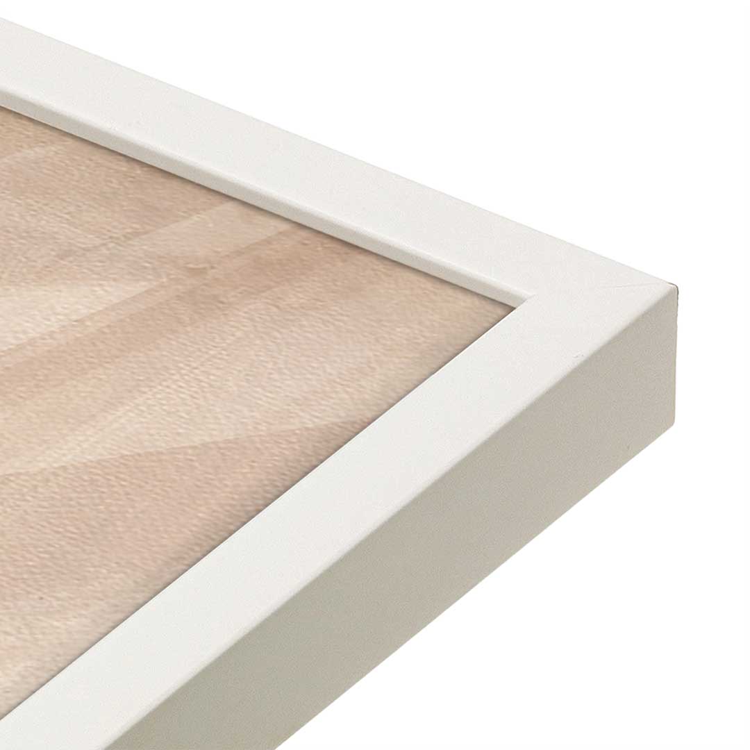 [Color:Opaque White], Picture of art in a Opaque White frame at an angle