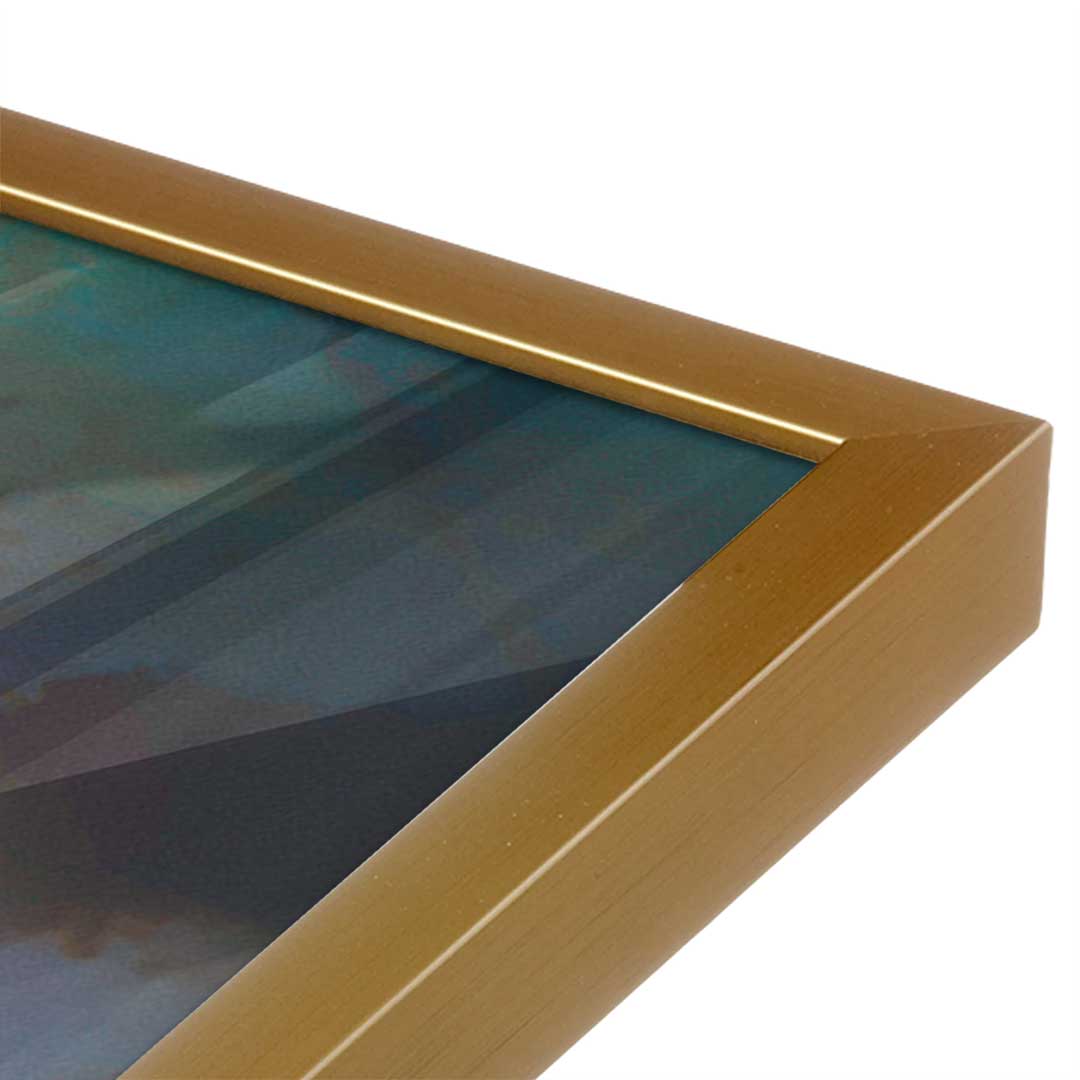[Color:Polished Gold], Picture of art in a Polished Gold frame at an angle