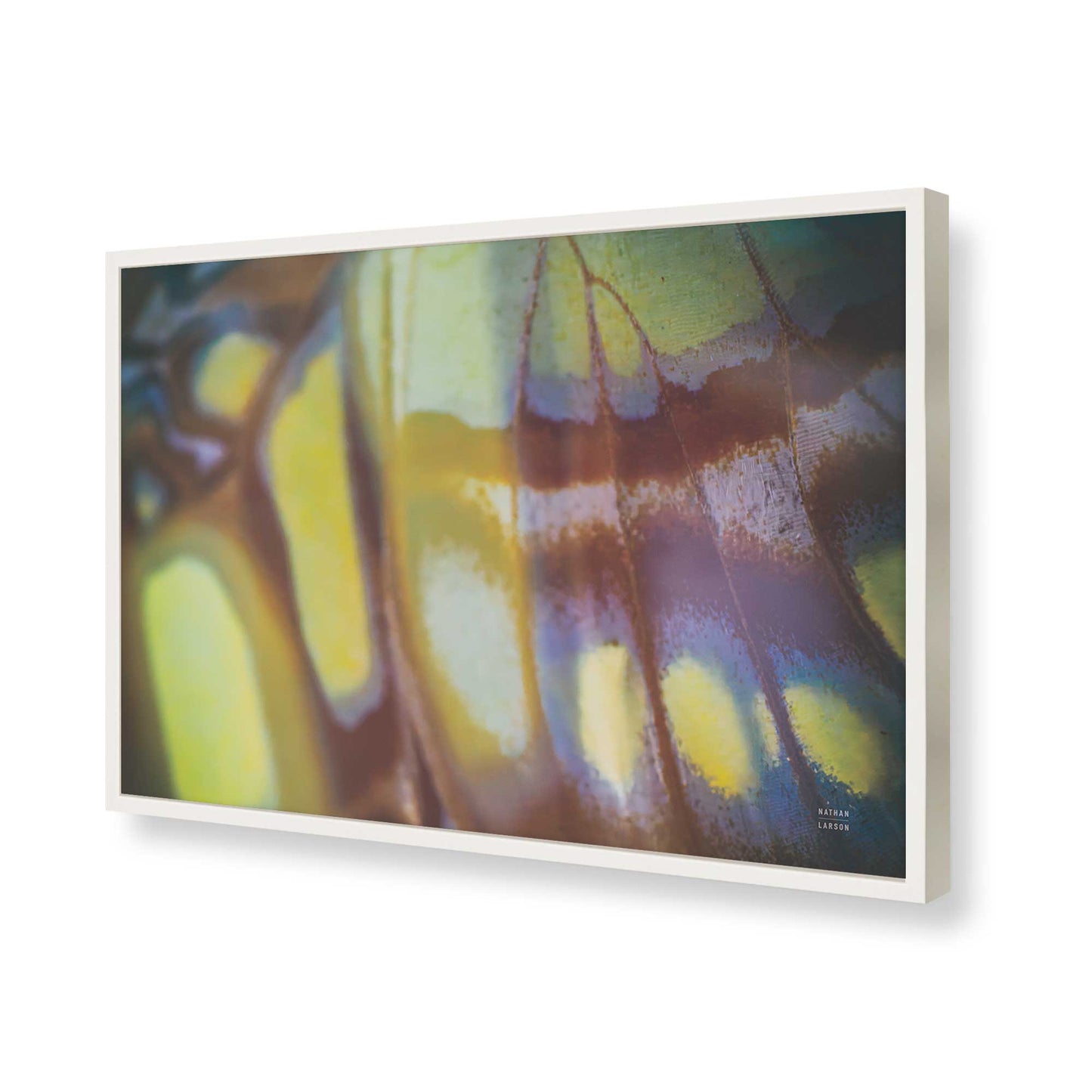 [Color:Opaque White], Picture of art in a Opaque White frame of the corner