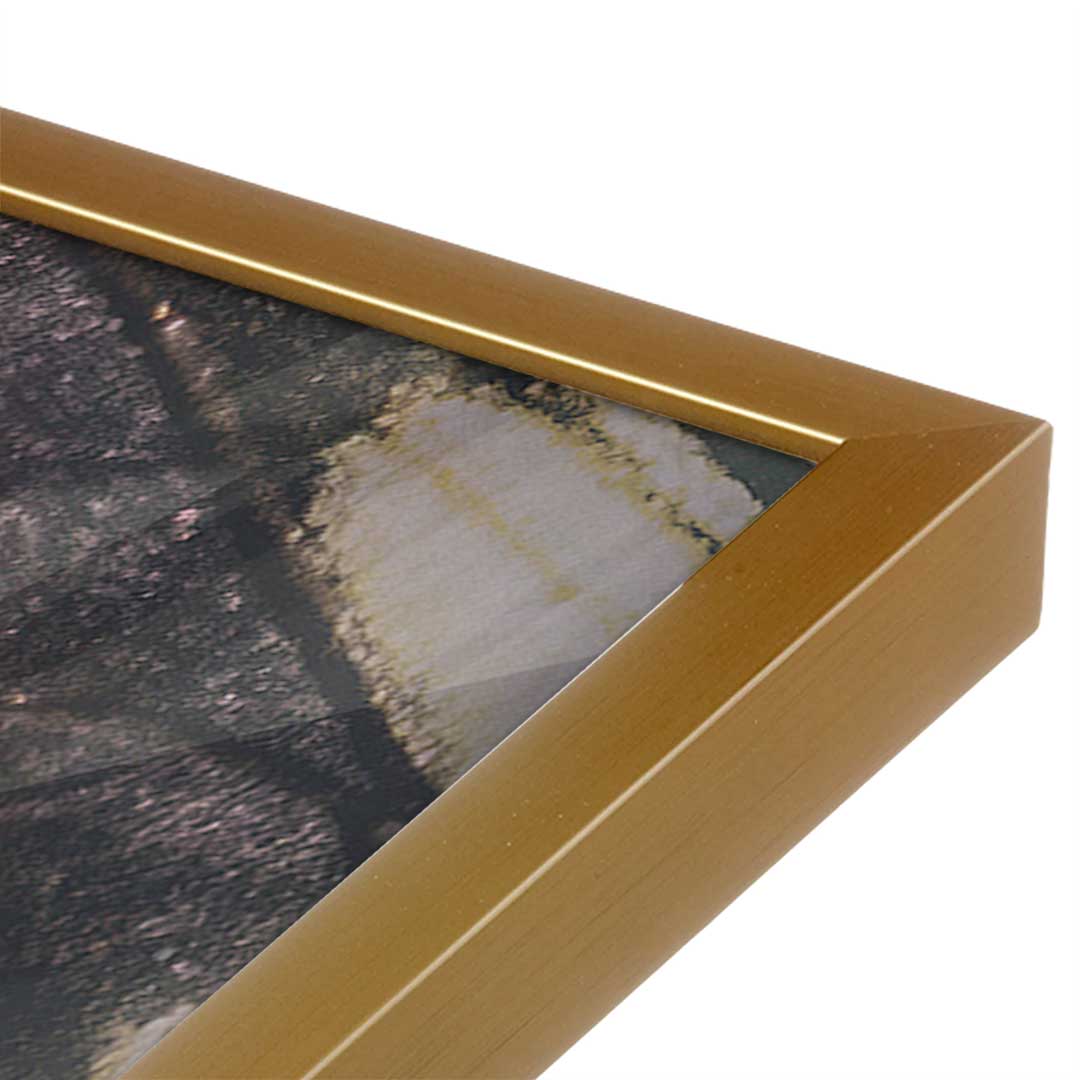 [Color:Polished Gold], Picture of art in a Polished Gold frame at an angle