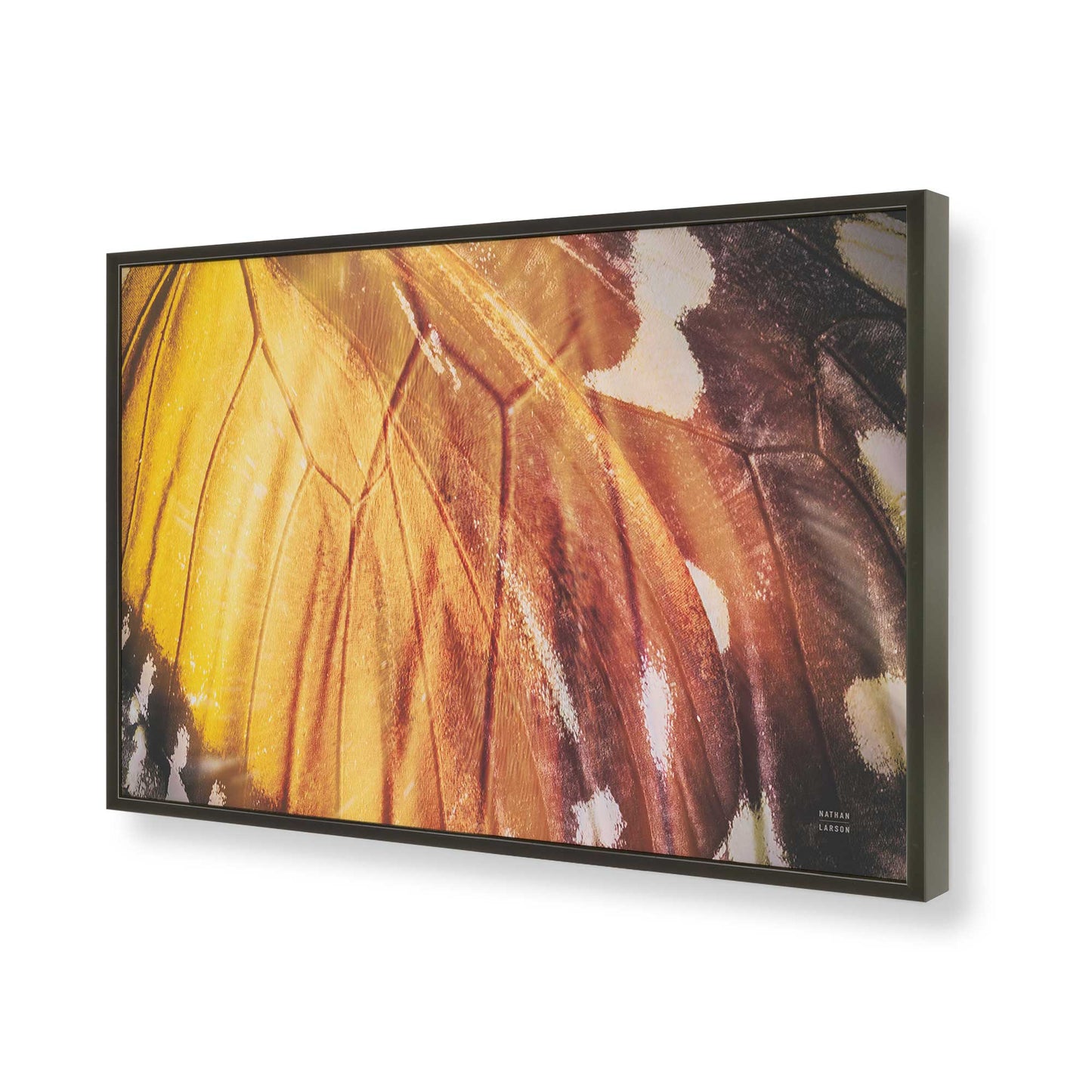 [Color:Satin Black], Picture of art in a Satin Black frame of the corner