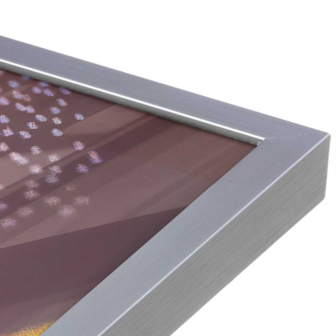 [Color:Polished Chrome], Picture of art in a Polished Chrome frame at an angle