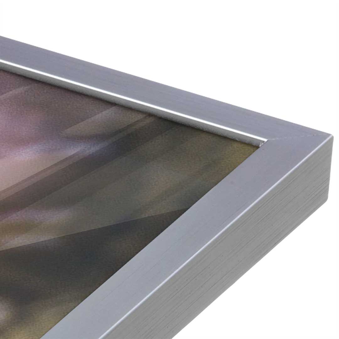 [Color:Polished Chrome], Picture of art in a Polished Chrome frame at an angle