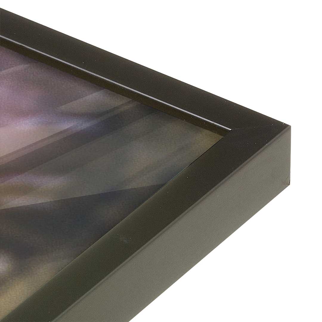 [Color:Satin Black], Picture of art in a Satin Black frame at an angle