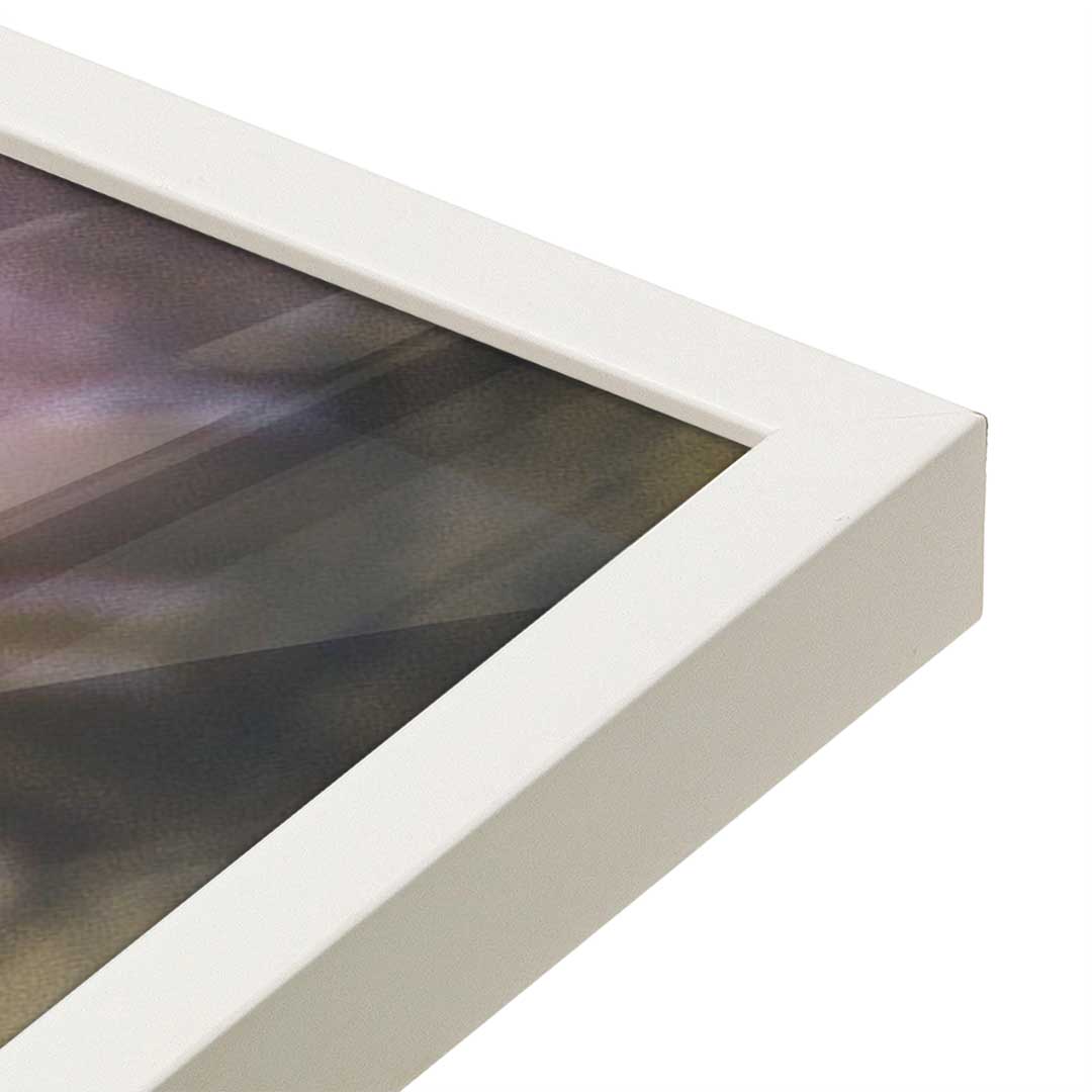 [Color:Opaque White], Picture of art in a Opaque White frame at an angle