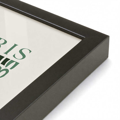 [Color:Satin Black], Picture of art in a Satin Black frame at an angle