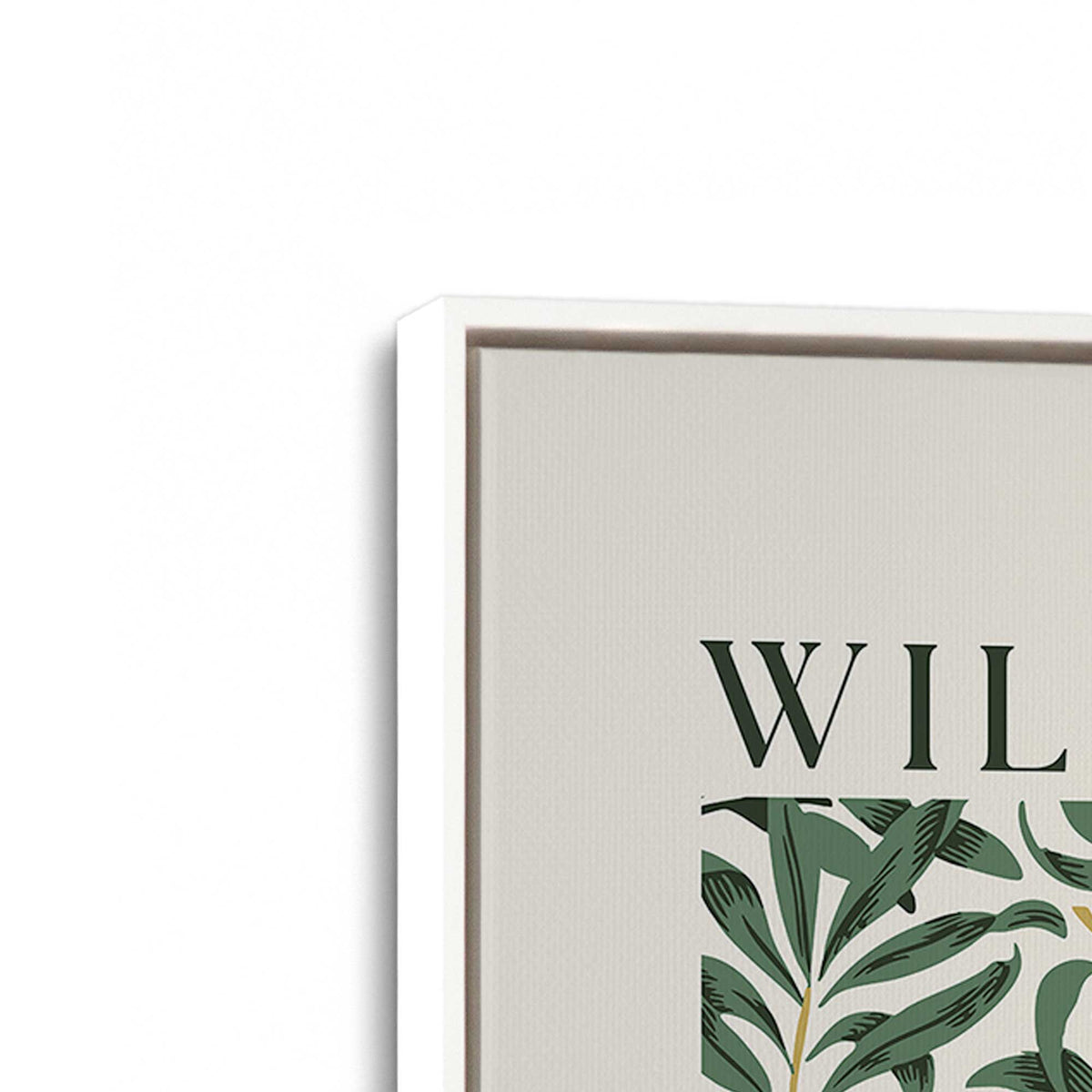 [Color:Opaque White], Picture of art in a White frame at an angle