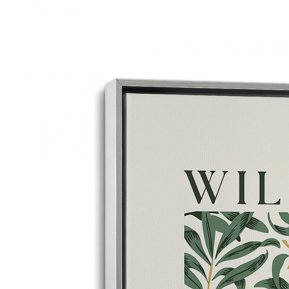 [Color:Polished Chrome], Picture of art in a Polished Chrome frame at an angle