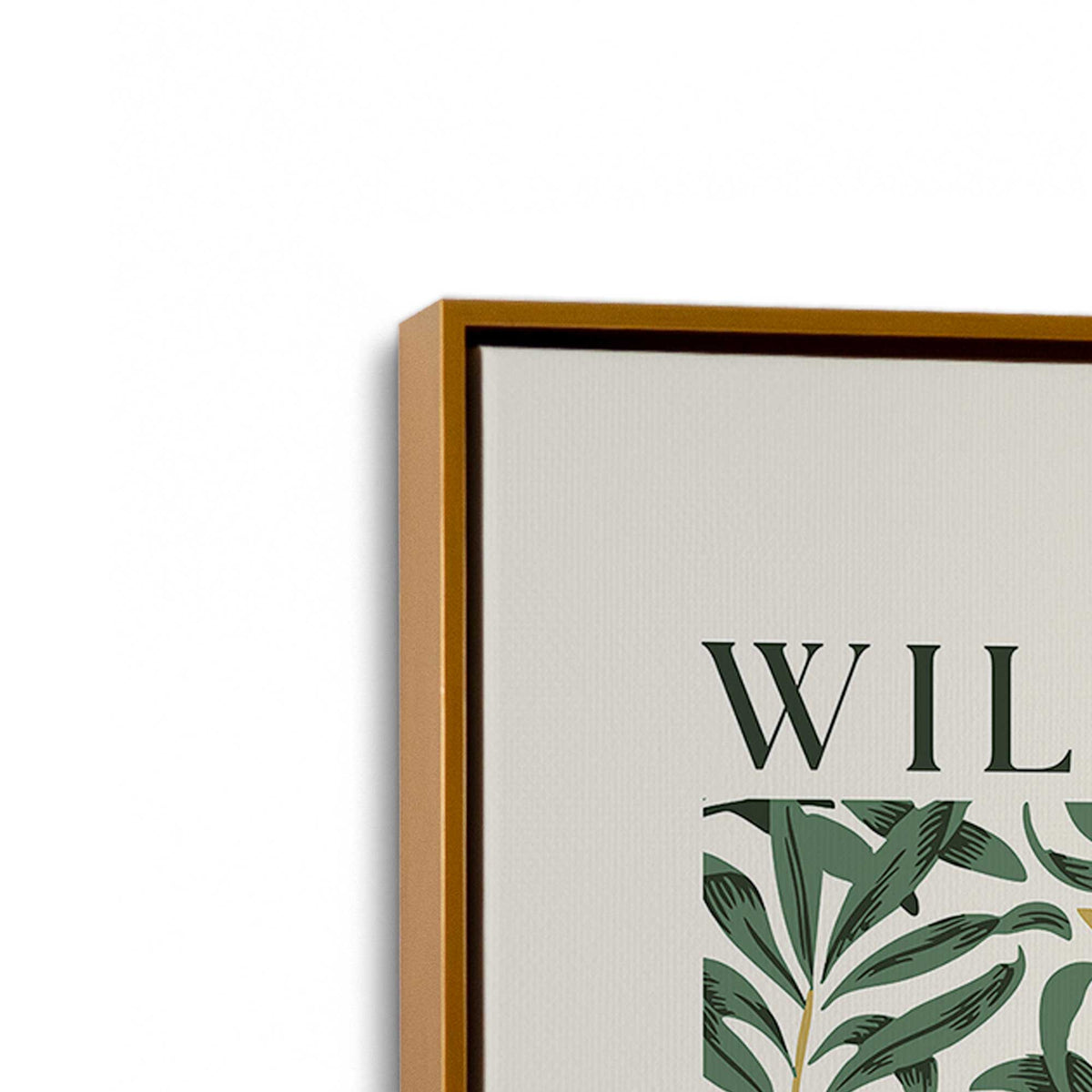 [Color:Polished Gold], Picture of art in a Polished Gold frame at an angle