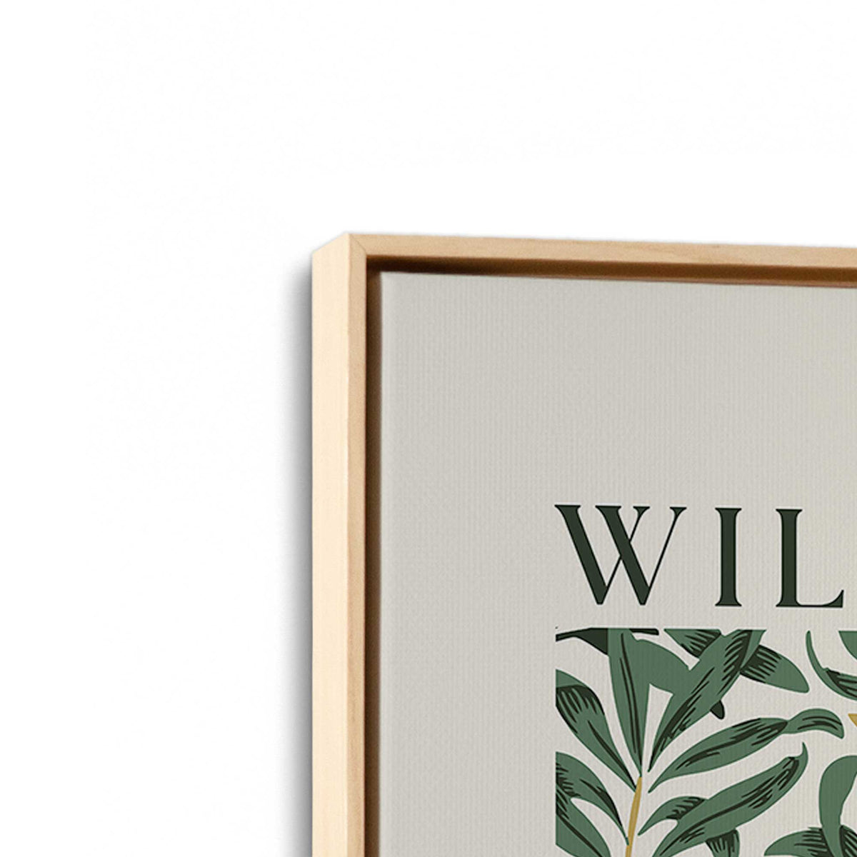 [Color:American Maple], Picture of art in a American Maple frame at an angle
