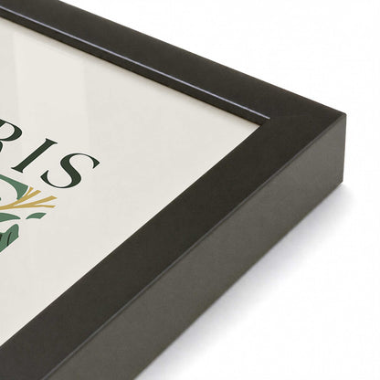 [Color:Satin Black], Picture of art in a Satin Black frame at an angle