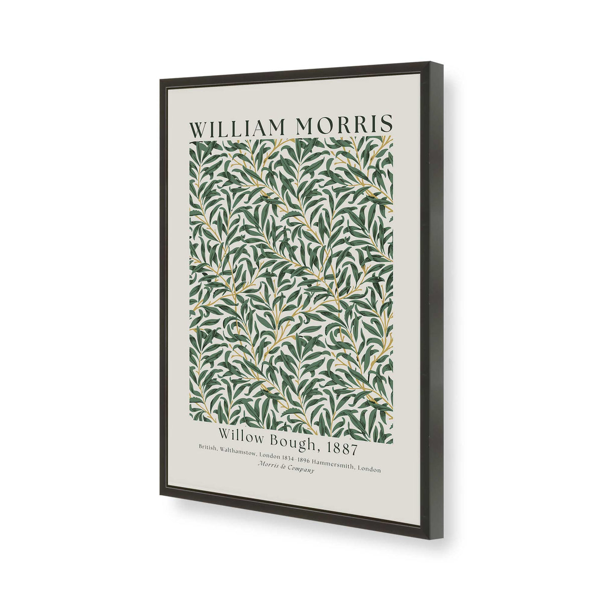 [Color:Satin Black], Picture of art in a Satin Black frame of the corner