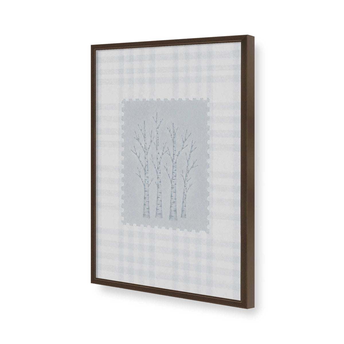 [Color:Brown], Picture of art in a Brown frame of the corner