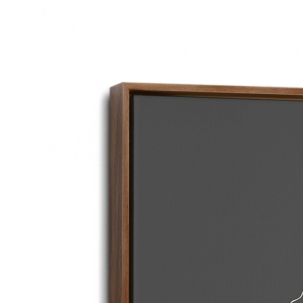 [Color:Walnut], Picture of art in a Walnut frame at an angle