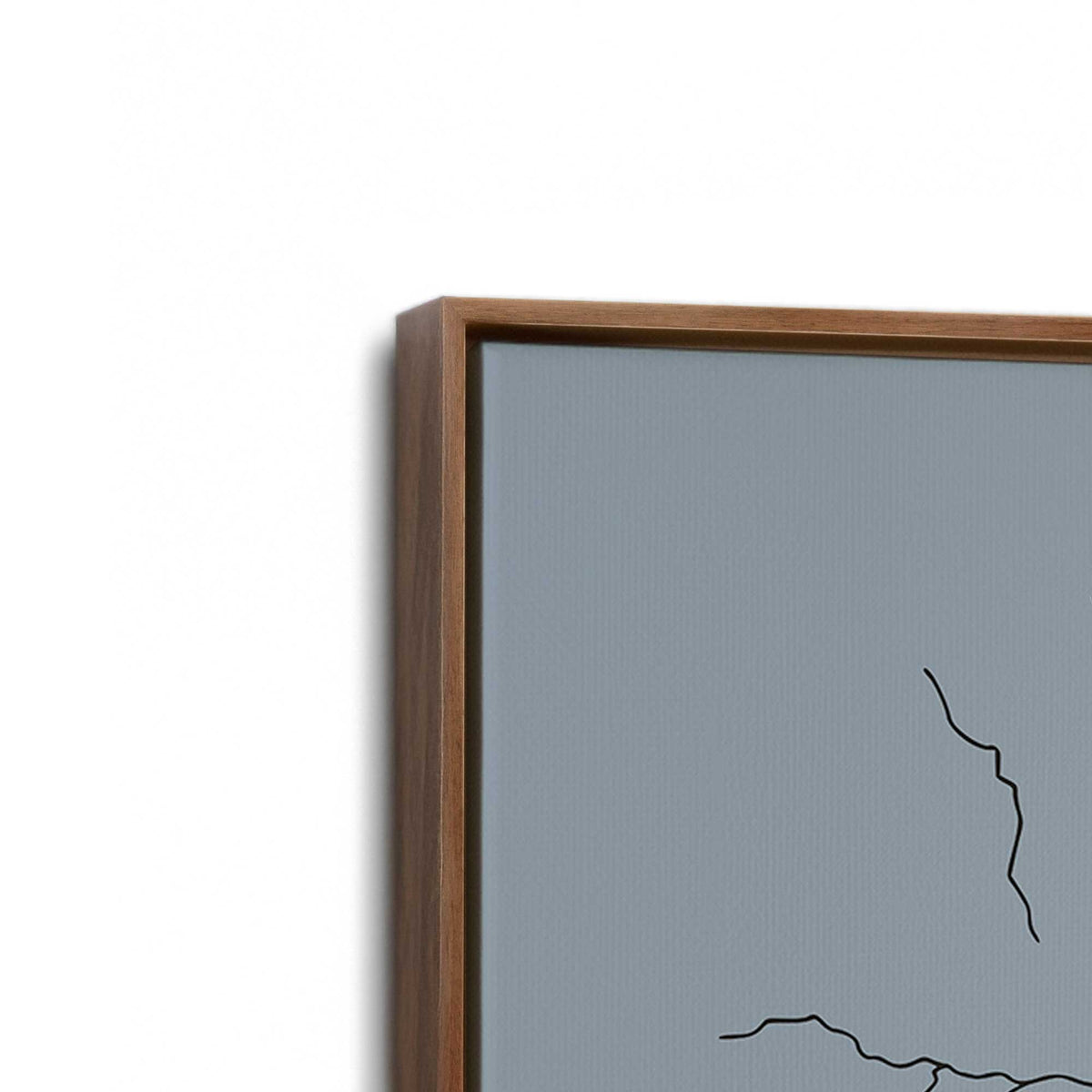 [Color:Walnut], Picture of art in a Walnut frame at an angle