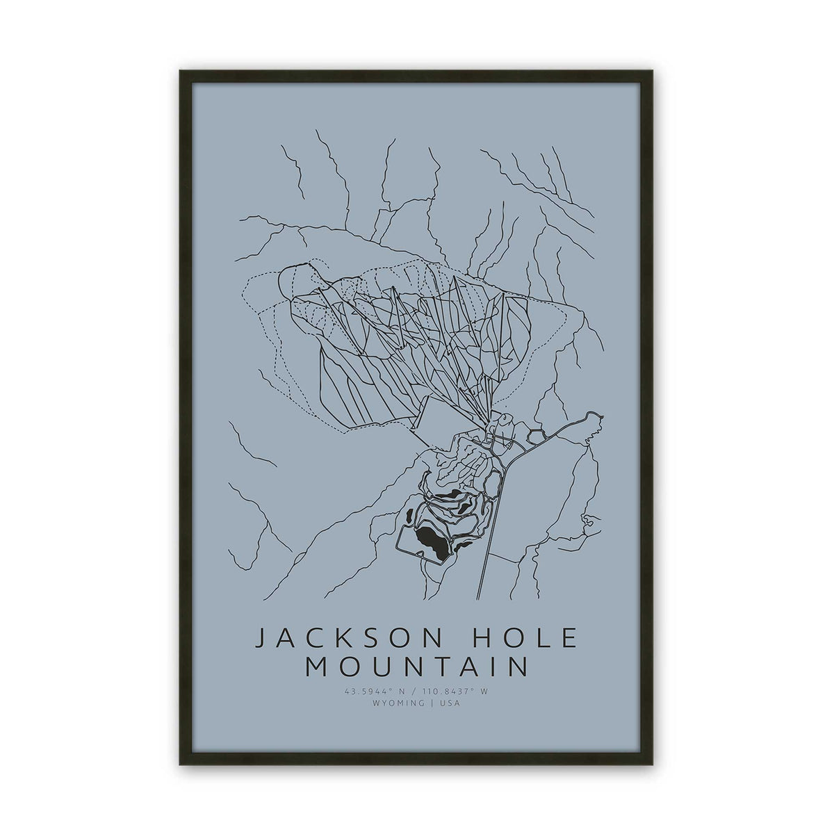 [Color:Satin Black], Picture of art in a Satin Black frame
