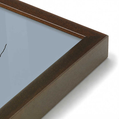 [Color:Brown], Picture of art in a Brown frame at an angle