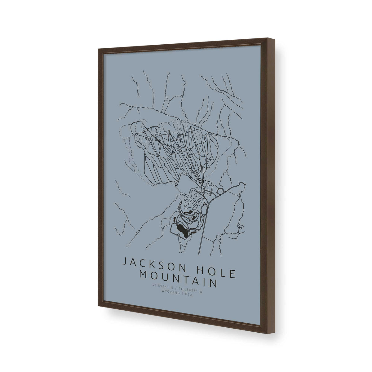 [Color:Brown], Picture of art in a Brown frame of the corner
