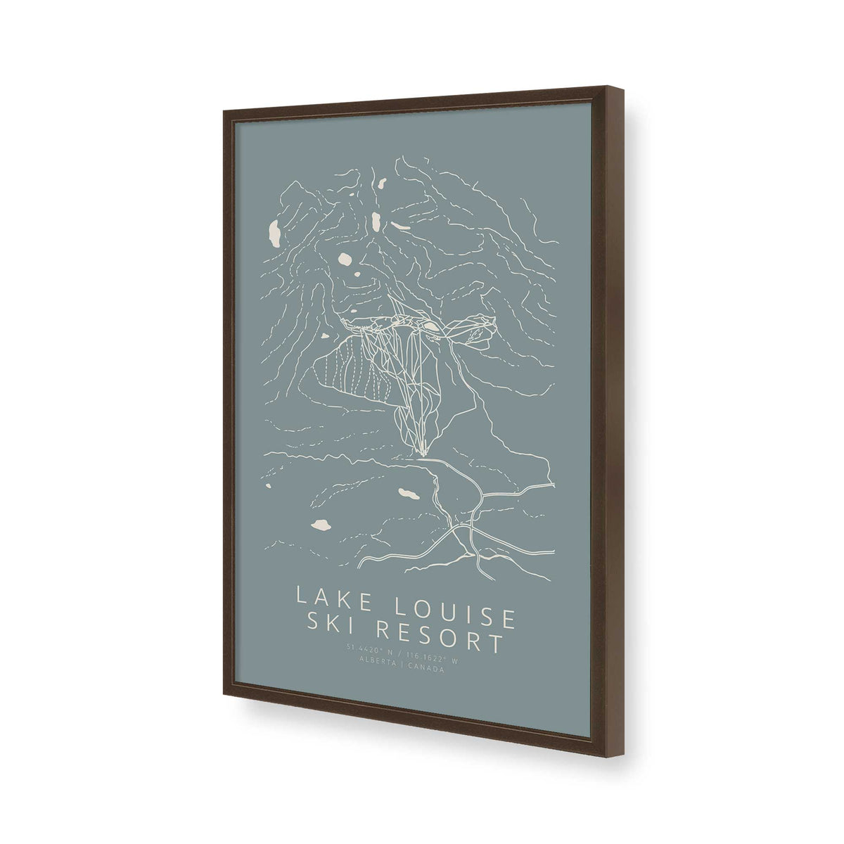 [Color:Brown], Picture of art in a Brown frame of the corner