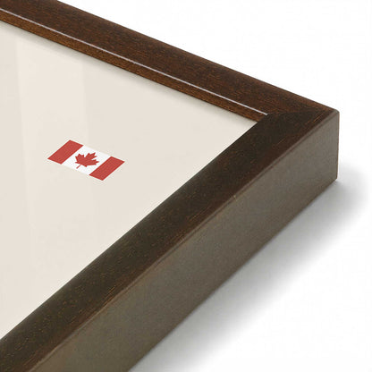 [Color:Brown], Picture of art in a Brown frame at an angle