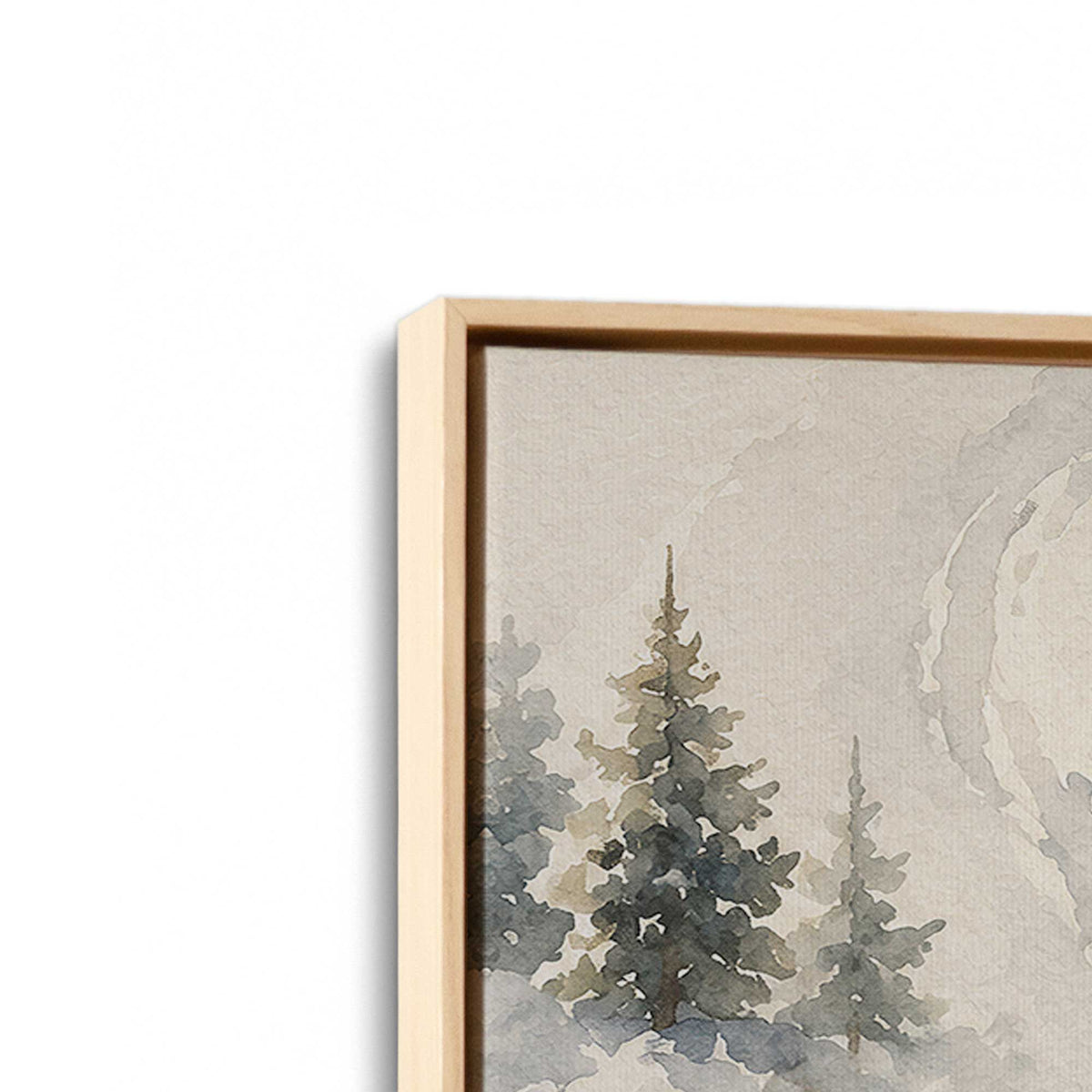 [Color:American Maple], Picture of art in a American Maple frame at an angle