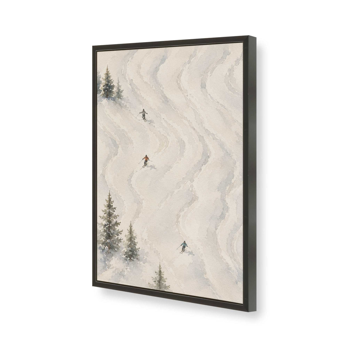 [Color:Satin Black], Picture of art in a Satin Black frame of the corner